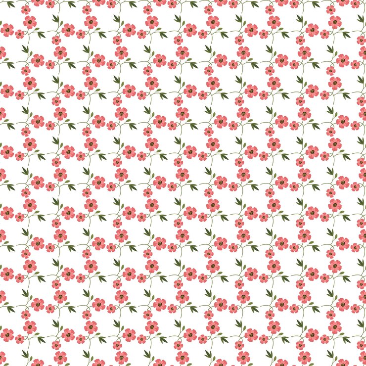 Vector libre dibujado a mano con colores pequeños patrones de flores