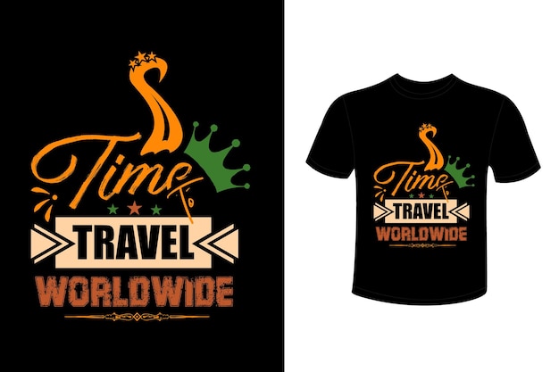 Vector libre dibujado a mano viaje aventura campamento viaje vacaciones campamento letras, diseño de camiseta de viaje