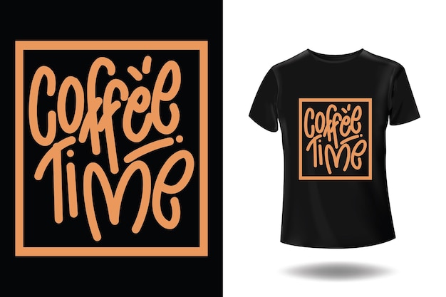 Vector libre, diseño de camiseta de café de moda, tipografía vintage y lema retro de arte de letras