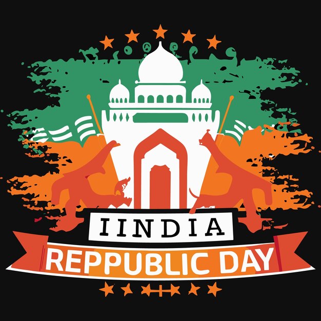 Vector libre diseño del día de la república de la india generado por ai