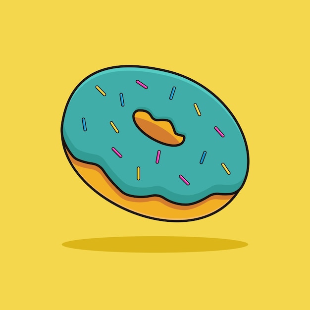 Vector libre donuts comida dibujos animados vector icono ilustración comida icono concepto aislado