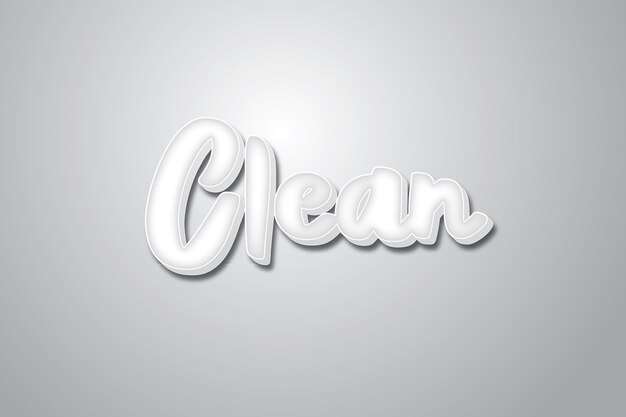 Vector libre editable Efecto de texto limpio Efecto de texto 3d