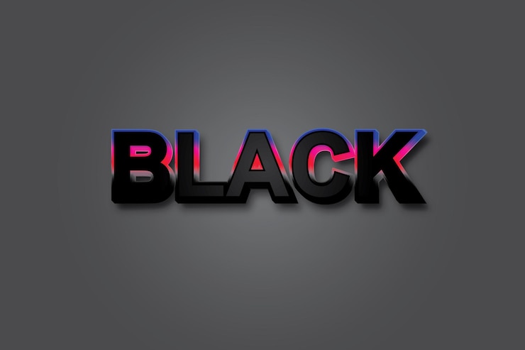 Vector vector libre editable efecto de texto negro efecto de texto 3d