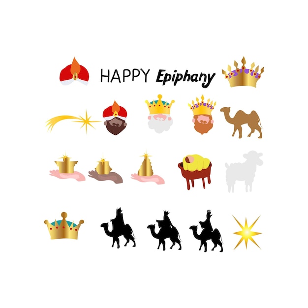 Vector libre de epifanía feliz