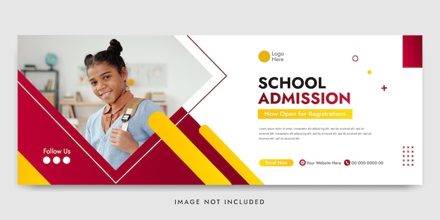 Vector libre de espalda plana a las pancartas de la escuela con foto