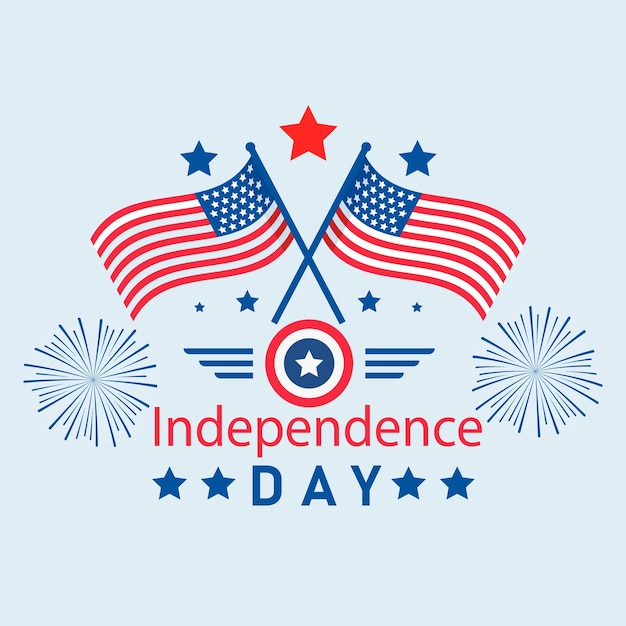 Vector libre feliz día de la independencia 4 de julio ilustración