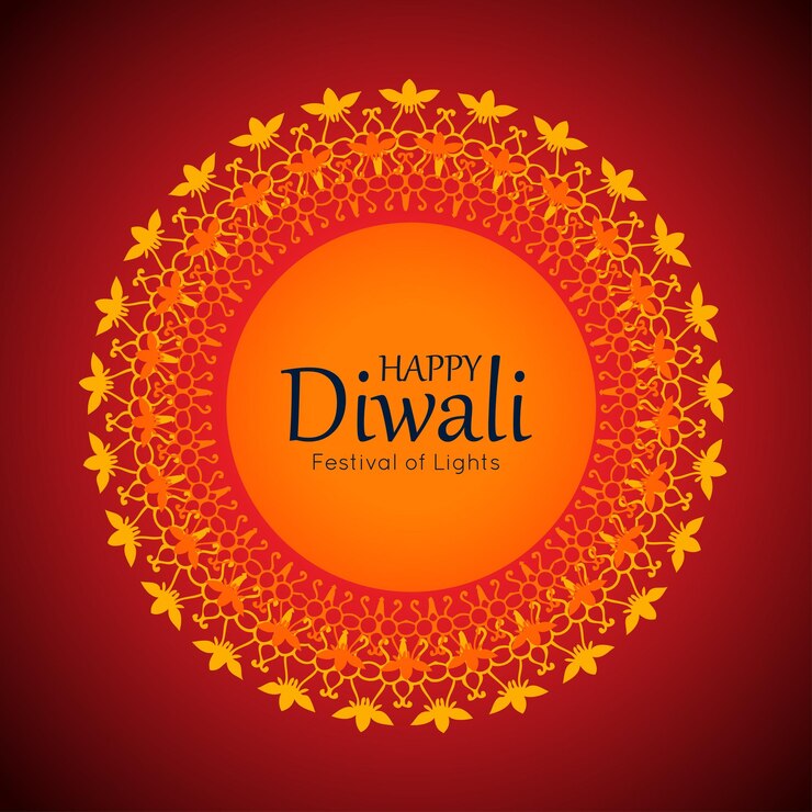Vector libre Feliz Diwali con diyas festival de la India con diya creativo y fondo