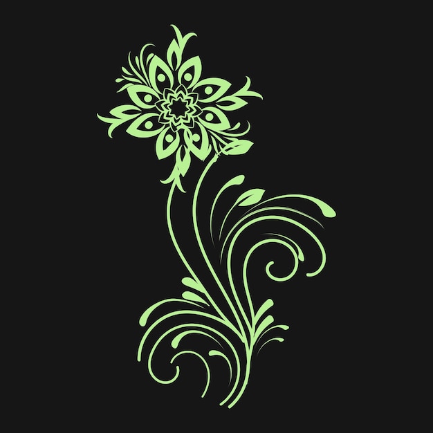 Vector libre floral Arte gráfico elegante decorativo ornamental conjunto floral con ilustración