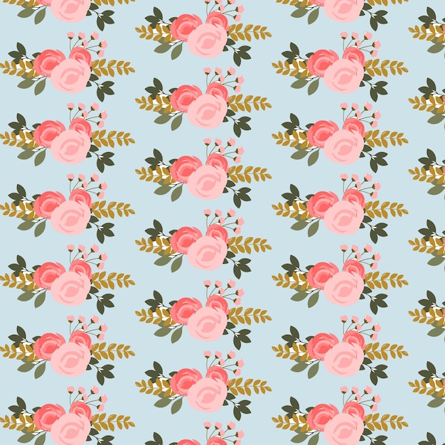 Vector libre floral de patrones sin fisuras flor fondo blanco y negro