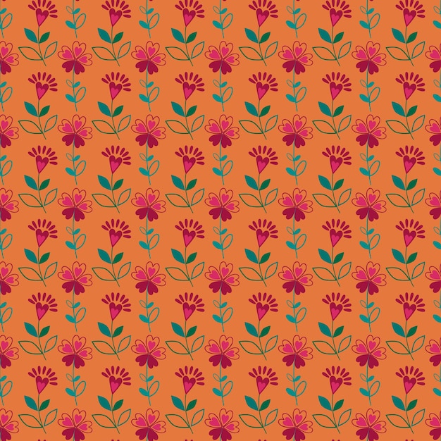 Vector libre de flores de San Valentín en el fondo