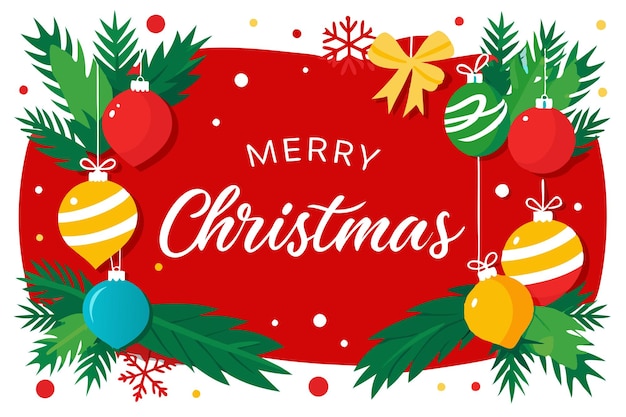 Vector libre de fondo de Feliz Navidad con elemento navideño