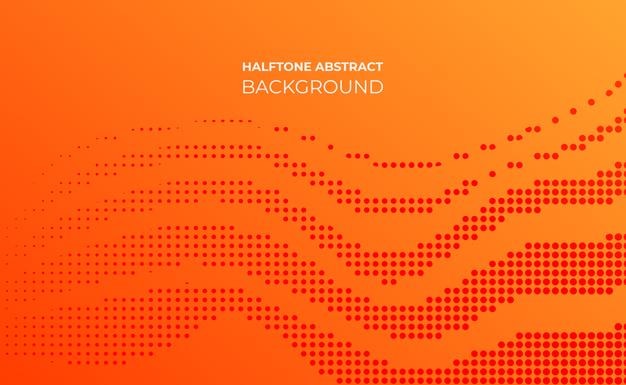 Vector libre de fondo de paisaje de semitono de onda naranja