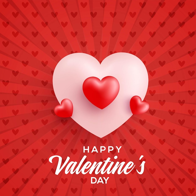 Vector libre de fondo de San Valentín de corazón abstracto