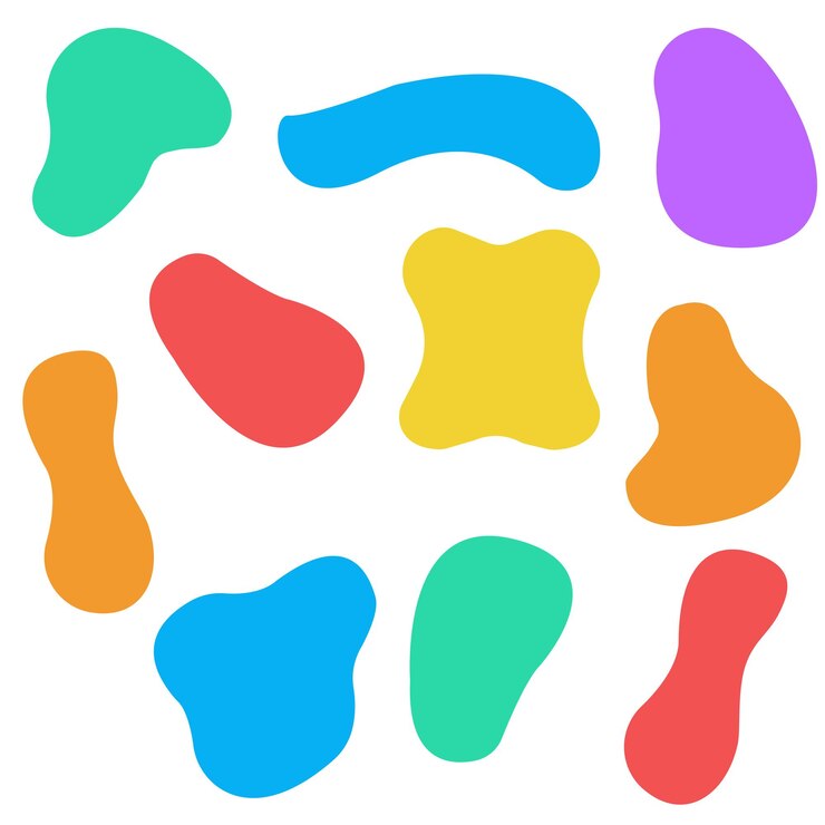 Vector vector libre de formas abstractas de colores
