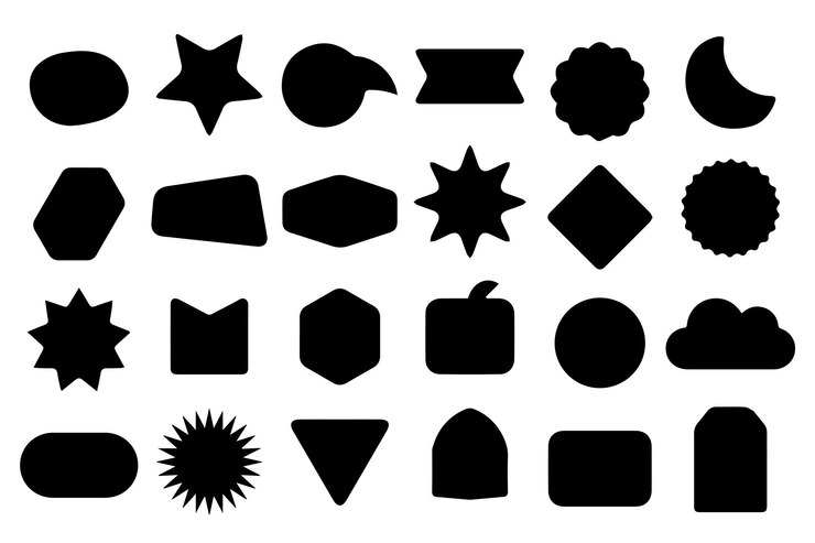 Vector vector libre gran conjunto de marcos de silueta negra vectorial o toques de automóvil para insignias en