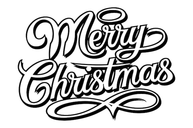 Vector libre hermosas letras de Feliz Navidad