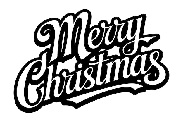 Vector libre hermosas letras de Feliz Navidad