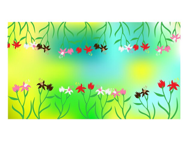 vector libre Una imagen colorida de flores de fondo