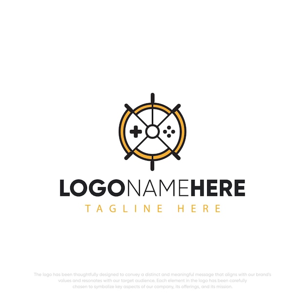 Vector libre logotipo de videojuego setvintage y moderno controlador de consola joystick