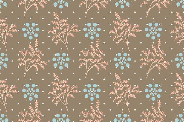 Vector libre de patrones de fondo de papel tapiz de diseño gráfico hojas de plantas de flores rojas verdes