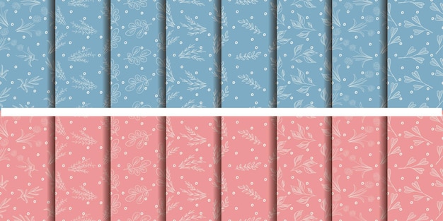 Vector libre de patrones de fondo de papel tapiz de diseño gráfico hojas de plantas de flores rojas verdes