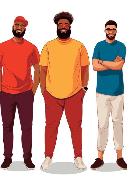 Vector libre personas afroamericanas ropa casual