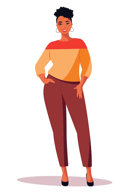 Vector libre personas afroamericanas ropa casual