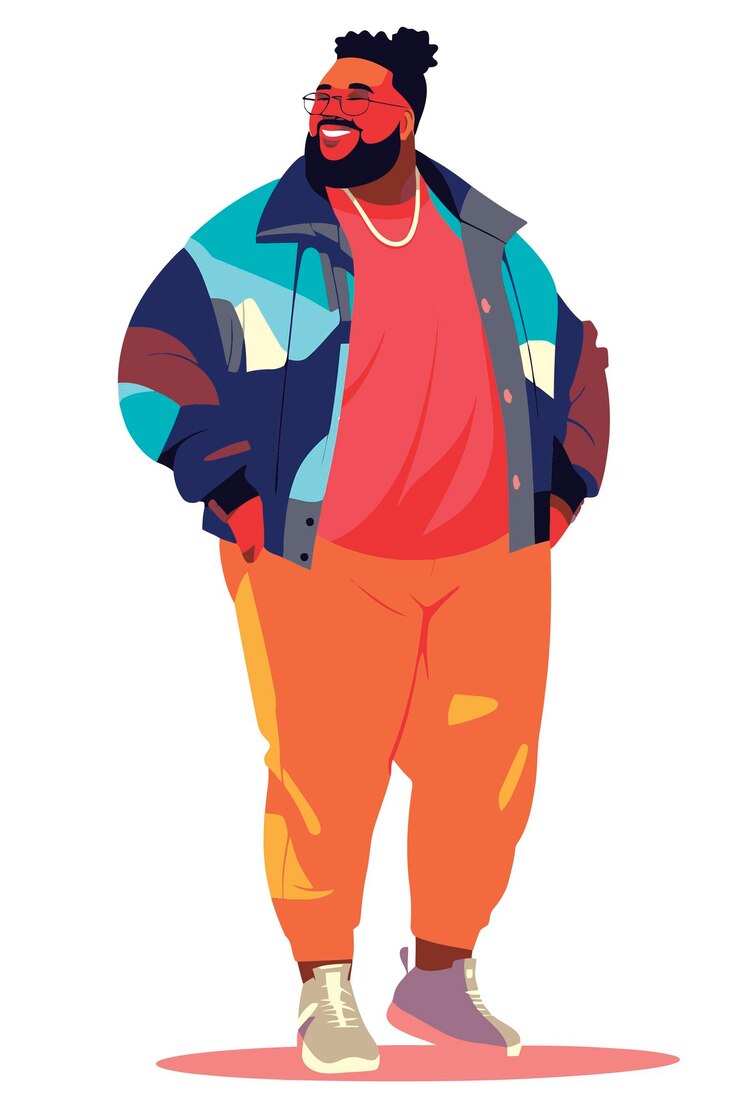 Vector vector libre personas afroamericanas ropa casual