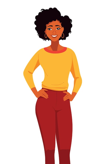 Vector libre personas afroamericanas ropa casual