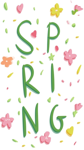 Vector libre de primavera con una vibración brillante