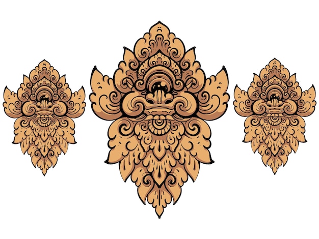 Vector libre de realeza de ornamento de arte y cultura balinesa