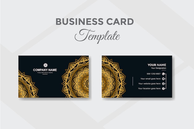 Vector libre tarjeta de visita corporativa mandala diseño decorado