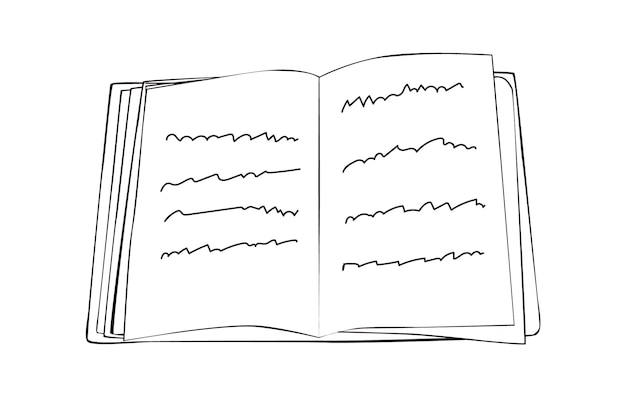 Vector de libro abierto Páginas de libro Símbolos de conocimiento y educación
