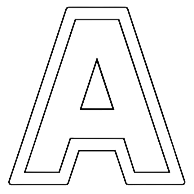 Un vector de libro de colorear alfabeto 15