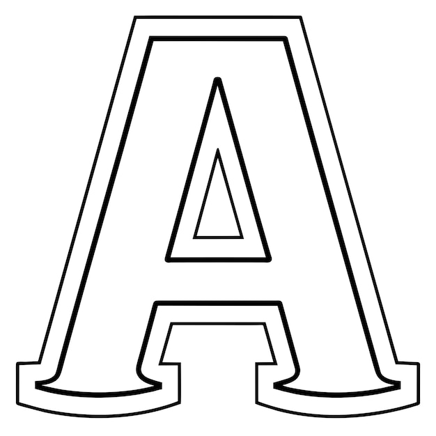 Vector un vector de libro de colorear alfabeto 5