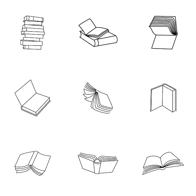 Vector de libro. Ilustración de libro simple, elementos editables, se puede utilizar en el diseño de logotipos