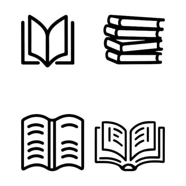 Vector de libro minimalista para diseño creativo