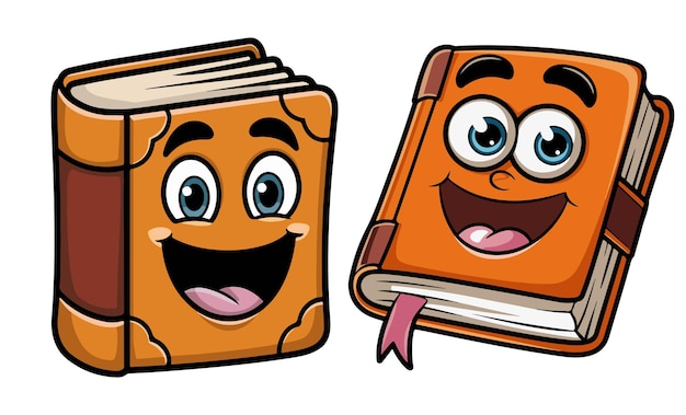 Vector de libros de dibujos animados