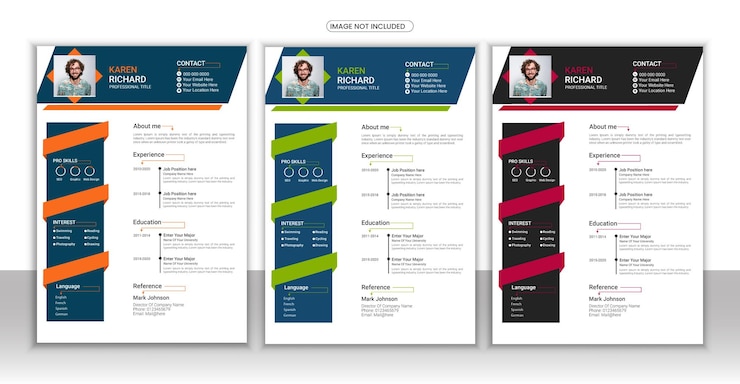 Vector vector limpio y moderno portafolio de currículum o plantilla de currículum