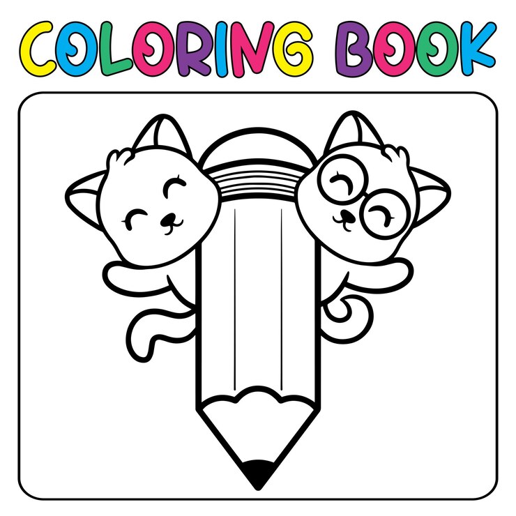 Vector vector lindo animal de estudio para niños039s para colorear página vector icono ilustración