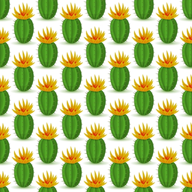 Vector lindo cactus con flor