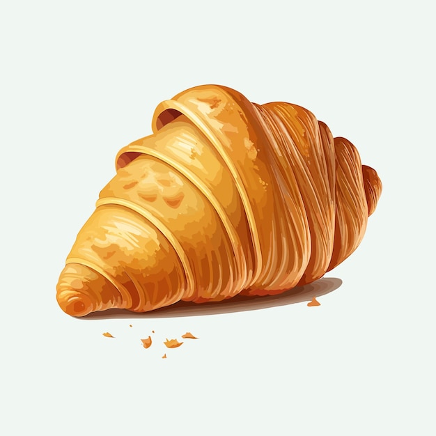 Vector lindo croissants estilo de dibujos animados