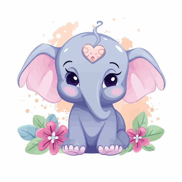 Vector lindo de elefante