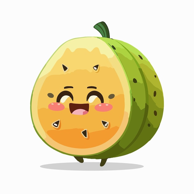Vector lindo estilo de dibujos animados de melón