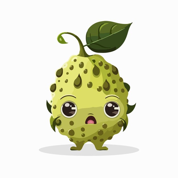 Vector lindo estilo de dibujos animados de noni