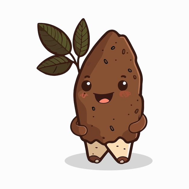 Vector lindo estilo de dibujos animados de yuca