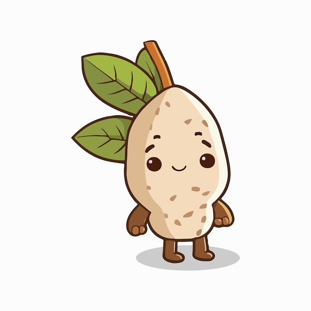 Vector lindo estilo de dibujos animados de yuca