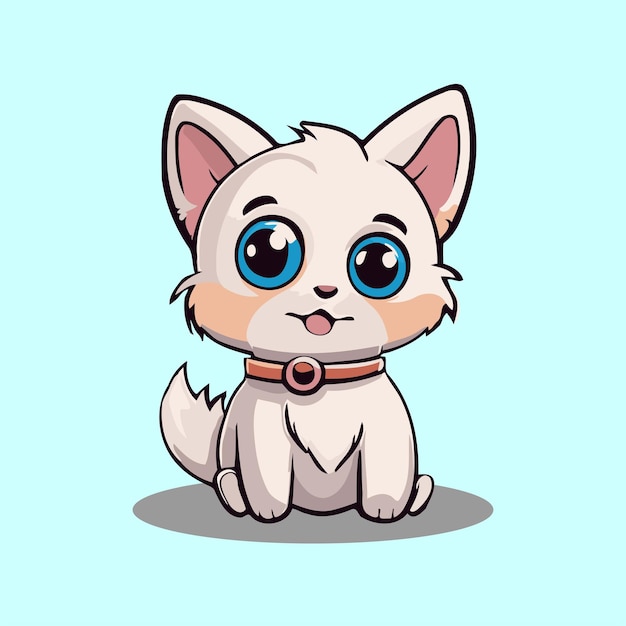 Vector lindo gato kawaii