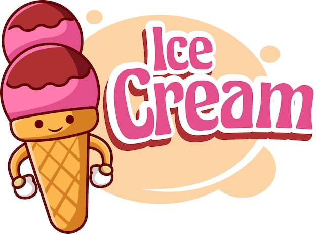 vector lindo helado dibujos animados vector icono ilustración comida objeto icono concepto aislado