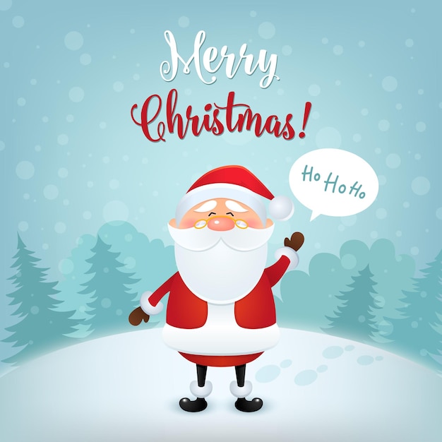 Vector lindo icono de Santa Claus en estilo plano, colección de Navidad, Navidad y año nuevo personaje en diferentes poses. Santa divertido con diferentes emociones. Plantilla de diseño en EPS10.